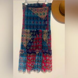 CIRANA VNT | TIERED PAISLEY BOHO MAXI SKIRT